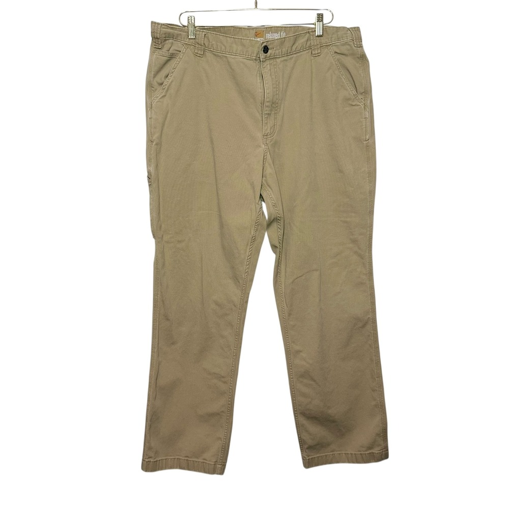Carhartt Mens Relaxed Fit Canvas Work Pants 40x32 Tan Utility Carpenter